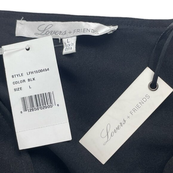 Lovers + Friends Black Lace Off-Shoulder Mini Dress NWT (Size L) - Picture 4 of 10
